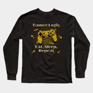 Gamer Logic Eat Sleep Repeat Long Sleeve T-Shirt